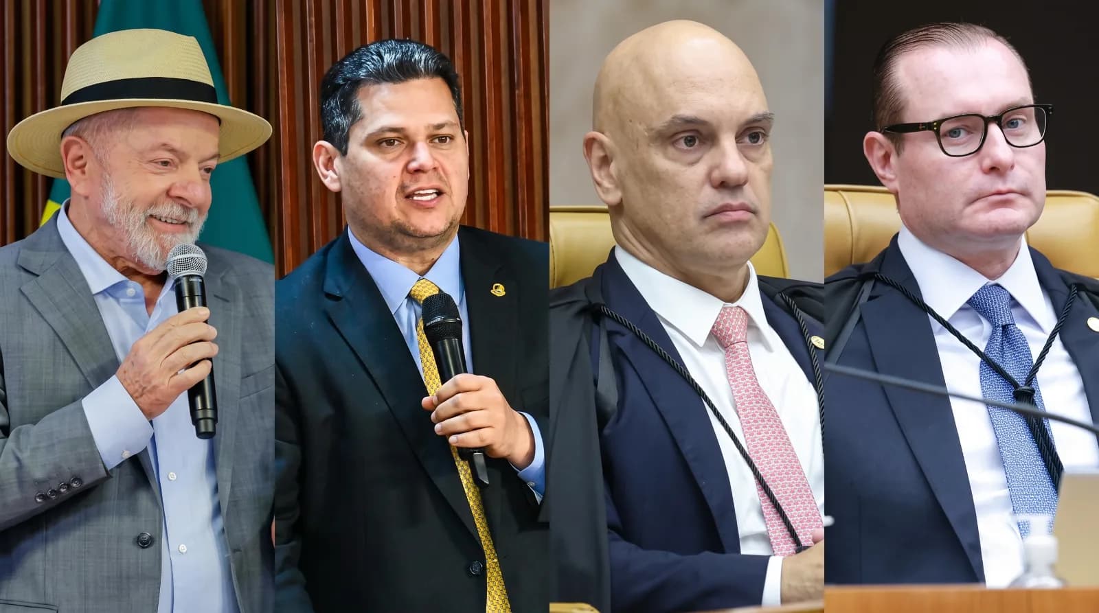 Lula, Davi Alcolumbre, Alexandre de Moraes e Cristiano Zanin participaram de jantar em Brasília.